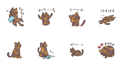 Cute Tortoiseshell Cat Sticker