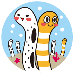 にょろにょろチンアナゴ Line スタンプ Line Store にょろにょろチンアナゴ Line スタンプ Line Store