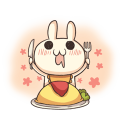 Shiro the rabbit – LINE貼圖 | LINE STORE