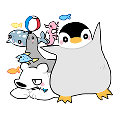 Little penguin and friends