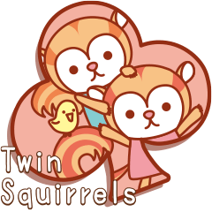 Sticker of Twin squirrels vol.5