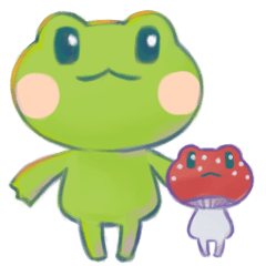 Tree frog & Amanitas