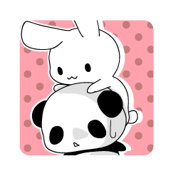 Panda and rabbit