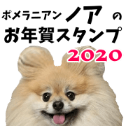 Pomeranian Noah New Year Sticker 2020