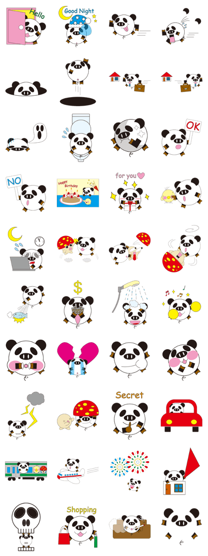 circle face 4 pig-panda