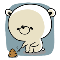 Negative Bear Line Stickers Line Store