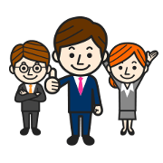 Happy smiling business people