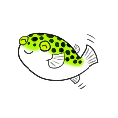 Green spotted puffer "TAMA"