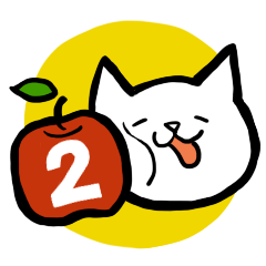 cat and apple2