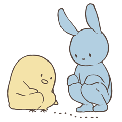 Rabbit, chick and Watashi