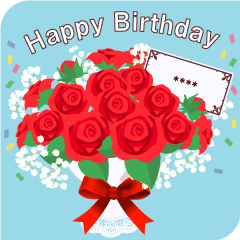 Attach a birthday card to the bouquet