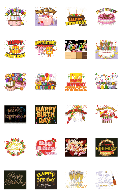 Line Creators Stickers Moving Happy Birthday Happy Birthday