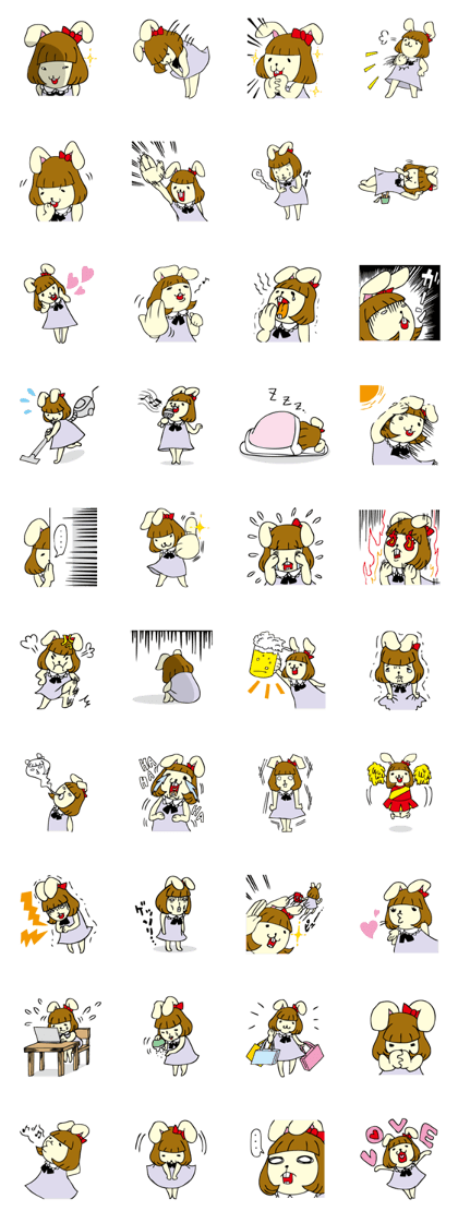 Bobbed hair rabbit
