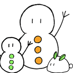 Snow cute family