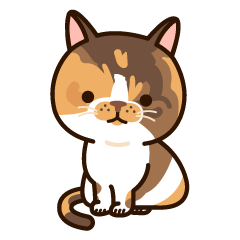 Calico cat Hana[Winter Sticker]