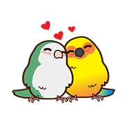 Cute Bird in Chinese Valentine's Day