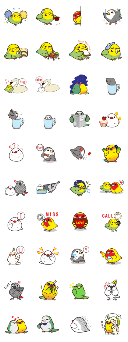 Cute Bird in Chinese Valentine's Day