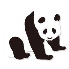 Monochrome Panda Line Stickers Line Store