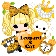 Leopard and cat