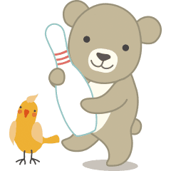 小熊のバーディ 今日はボウリング Line スタンプ Line Store