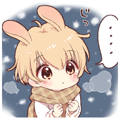 Rabbit boy sticker