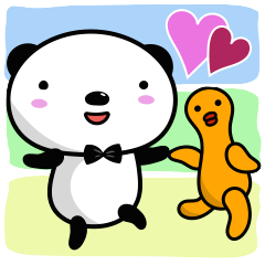 Funny Panda and Friend