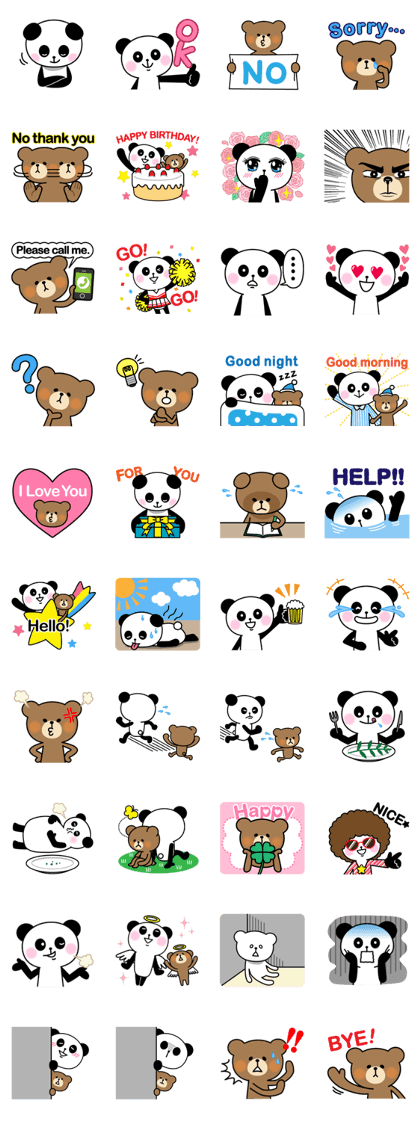 A spite panda and a cool bear.
