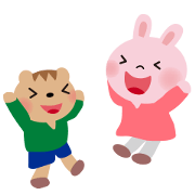 Pleasant fellow and rabbit
