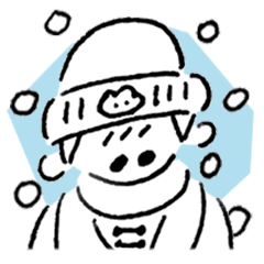 Boy in winter Sticker