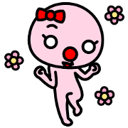 Red nose and one eyebrow sister
