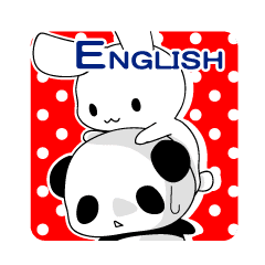 Un Coniglio E Panda Versione Inglese Sticker Line Line Store