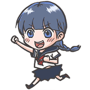 Cheerful girl who wears a sailor collar