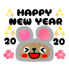 Rabbisuke new years holiday sticker