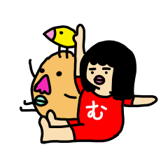 Mu-san&Hanadekakun Word stamp