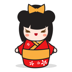 Kimi, kawaii kokeshi japanese doll