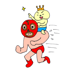 Wrestler and ManpukuOji