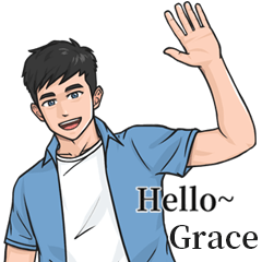 Boy Name Stickers-to Grace