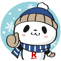 Okaimono Panda Winter Ver Line Stickers Line Store