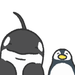 gentle Killer Whale and whimsy Penguin2