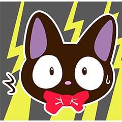 Sticker of Gentle Black Cat (reactions)