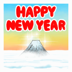 Mt.Fuji and the wave. Happy new year !