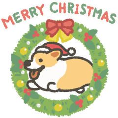 1 corgi Christmas animation sticker