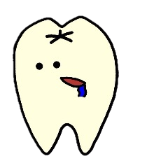 可愛い歯のスタンプ(セリフ無しver)