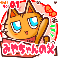 Cute cat's name sticker MY241119N07