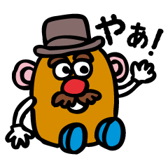 Handdrawing Mr Potato Head Line Stickers Line Store