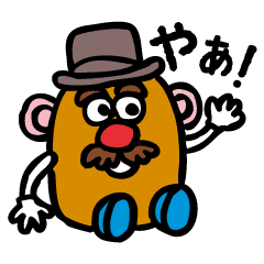 Handdrawing Mr Potato Head Line Stickers Line Store