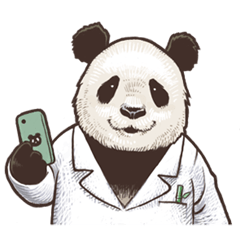 Humorous panda "Mr.Bendell"