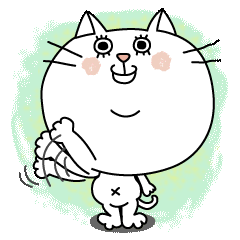 White cat Sticker
