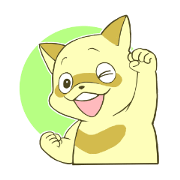 White Raccoon dog Sticker