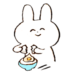 A sticker of  'Gluttonous Rabbit'.